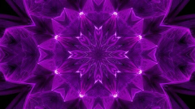 Abstract purple kaleidoscope pattern