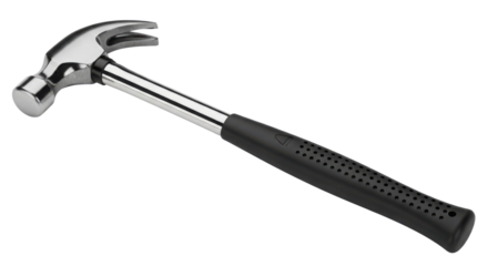 Claw hammer tool for construction and DIY isolated PNG with Transparent Background