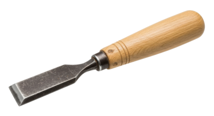 Wood chisel tool isolated PNG with Transparent Background