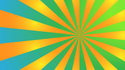 Bright yellow and green sunburst pattern