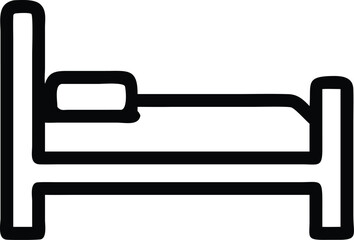 medical bed with white background 