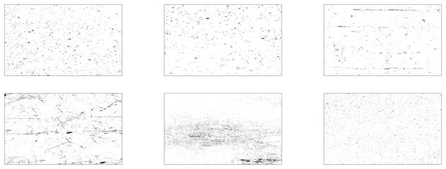 Grunge textures set. Collection of vector, distress, textures .Simply Place grungy textured overlay over any Object to Create grunge ,dirty effect .Various distressed texture for your design. Vector