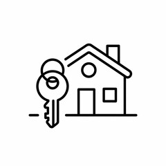 House Key Icon – Home Ownership & Property Access Symbol