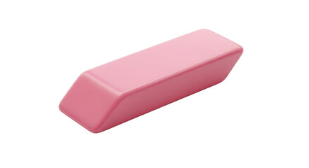 Pink eraser isolated PNG with Transparent Background