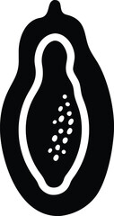 papaya fruit silhouette