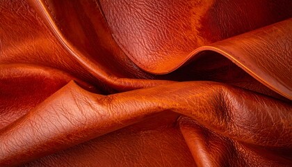 Close-up view of rich brown leather