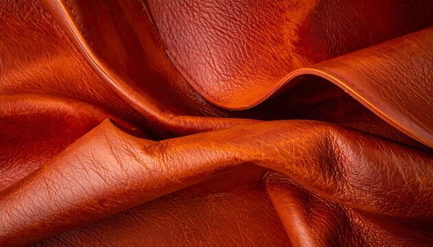 Close-up view of rich brown leather