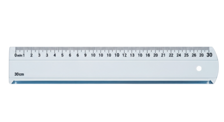 30cm ruler for measurement isolated PNG with Transparent Background