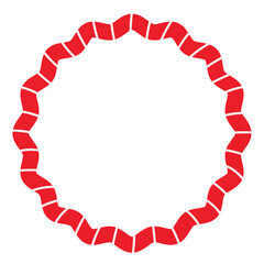 Obraz premium Red and white candy cane striped frame for Christmas decoration, seasonal greeting card template, winter festive border design.