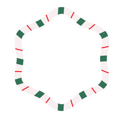 Obraz premium Holiday candy cane border with festive Christmas style, striped frame for seasonal invitations, posters, and winter celebration graphics.