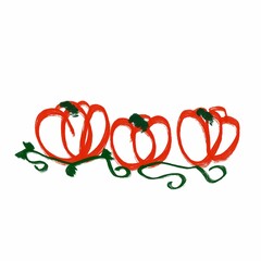 Halloween background with pumpkins