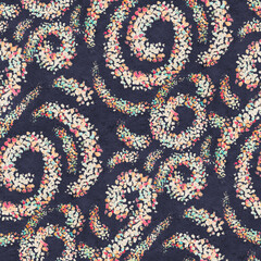 Seamless pattern with stylized ethnic pattern. Hand-drawn illustration.