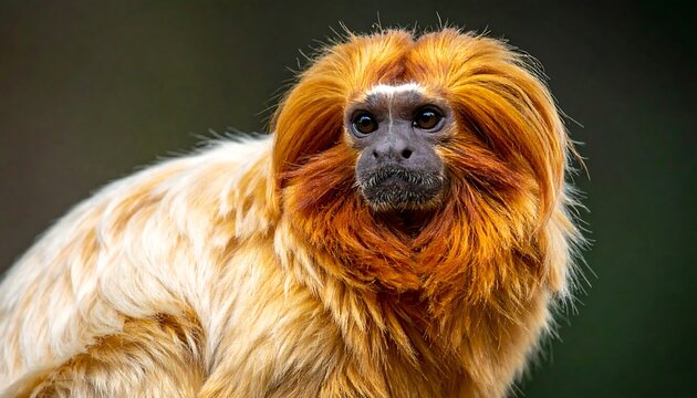 Close-up of a golden lion tamarin - Powered by Adobe