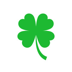 Simple Clover Illustration,Four-leaf clover icon