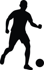 soccer player vector silhouette