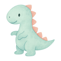 Obraz premium PNG Cute pastel dinosaur illustration.