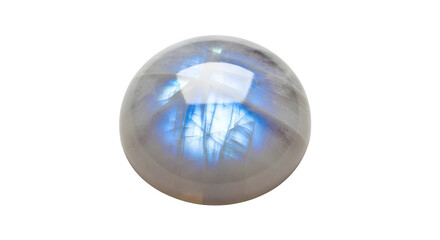 Moonstone sphere isolated on transparent background, a gem that embodies mystique, intuition, and the ethereal beauty of lunar energy and feminine power