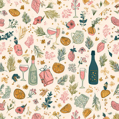 A light winter pattern consisting of attributes of the spring holiday