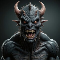 portrait of a scary zombie