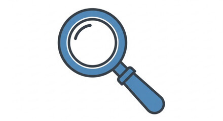 Magnifying glass icon simple search symbol vector illustration of a magnifying glass with handle and lens