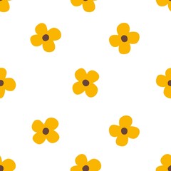 seamless floral pattern with yellow flowers 
