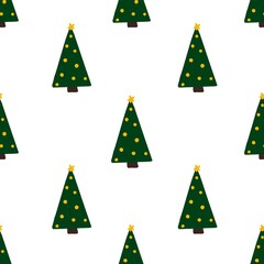 christmas tree seamless pattern 