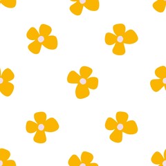seamless pattern with yellow flowers 