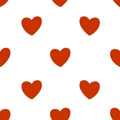 seamless pattern with red hearts