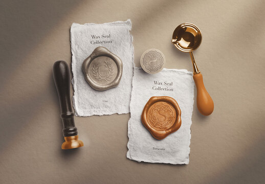 Wax Seal Card Mockup