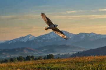 Bird Flying in the sky on transparent background