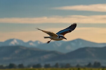 Bird Flying in the sky on transparent background