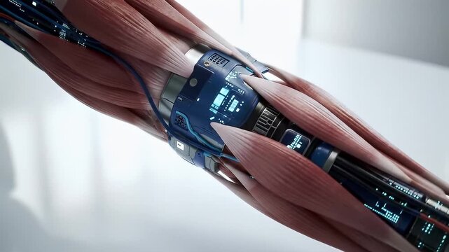 Advanced Bionic Arm Technology Illustration.