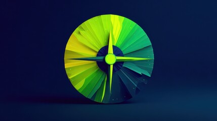 Obraz premium Abstract compass rose with colorful gradient and dark background