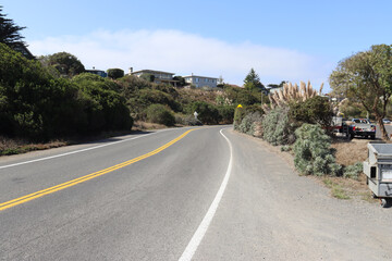 empty road in a small town