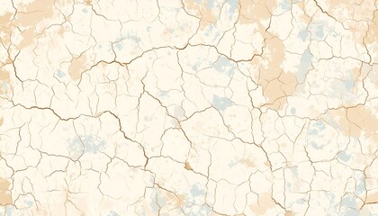 A detailed, textured digital illustration displaying an abstract, crackled surface, beige with subtle blue-green and sandy-brown accents