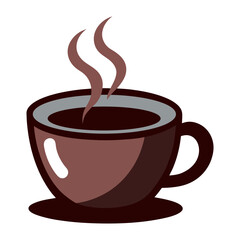 Coffee Cup with Rising Steam Vector Art