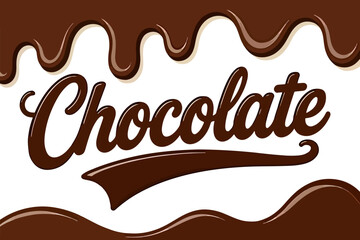 Chocolate background waves, vector art illustration.