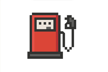 Pixel style warning icon, attention symbol vector, retro 8-bit alert sign, cartoon illustration with transparent background, digital safety, hazard notification, pixel art set