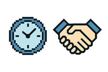 Pixel style wallet icon with cash symbol, vector cartoon illustration isolated transparent background, finance money saving concept, digital currency design, ordered set