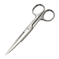 Obraz premium Sharp stainless steel scissors used for crafting projects in a home workshop setting