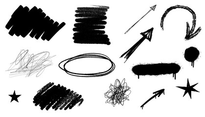 hand drawn grunge stickers 