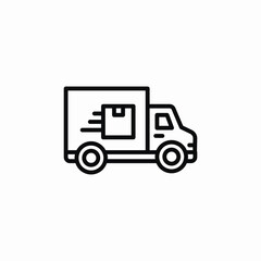 delivery truck lorry icon sign vector