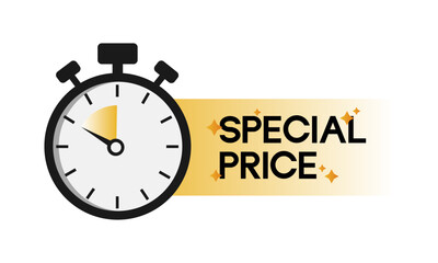 Limited offer. Sale countdown badge. Limited time only discount promotion. Vector illustration