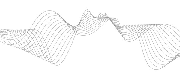 Abstract Gray Wave Line Flowing on White Background – Elegant Vector Illustration Design with Minimal Curves, Modern Linear Patterns, and Stylish Abstract Art Elements.