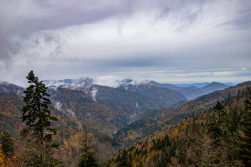 mountain landscape with clouds