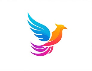 Fototapeta premium Colorful bird in flight