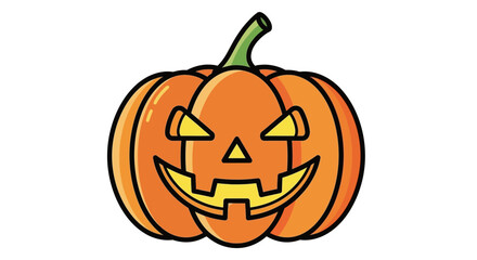 Spooky carved pumpkin with glowing eyes and wicked grin, perfect for Halloween decorations and festive celebrations