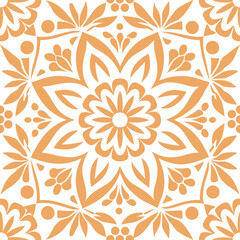 Seamless floral pattern with vintage beige flowers, a vector illustration for textile design or wallpaper