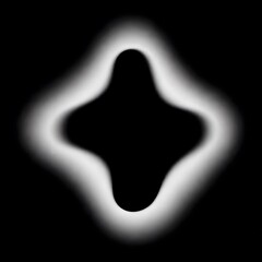 Obraz premium Futuristic abstract shape overlay with smooth organic design and modern minimal digital art effect