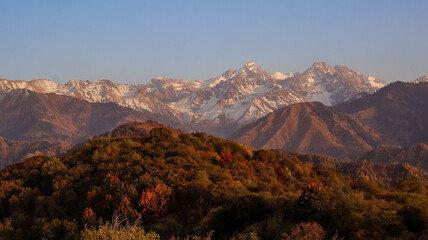 sunset in the mountains